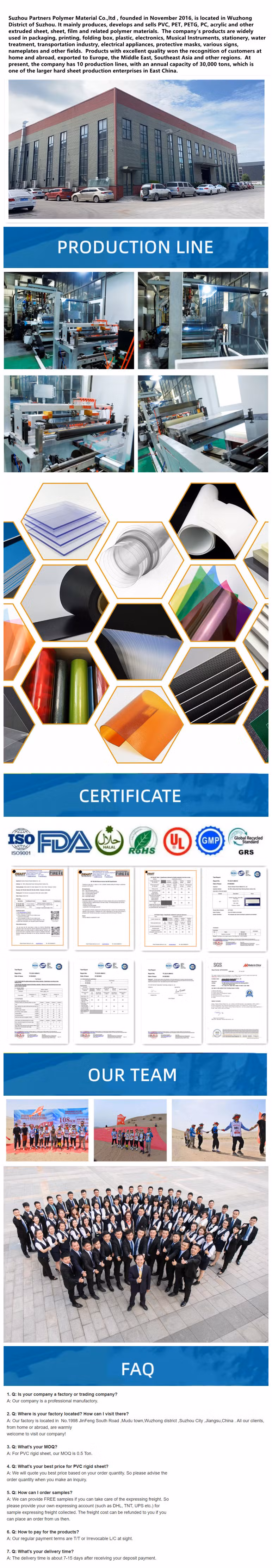 Natural Color Transparent Rigid PVC Plastic Roll for Blister Thermoforming