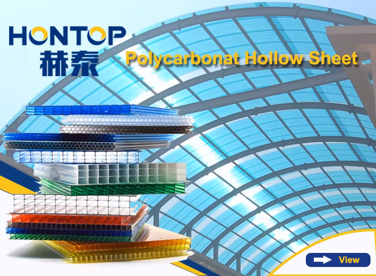6mm 8mm UV Clear Colored Hollow Panel Polycarbonate Roofing Sheets for Greenhouse Roof