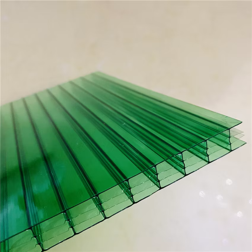 Hollow Polycarbonate Sheet Triple Wall Four Wall Multiwall UV Coating Greenhouse Roof PC Sheets 8mm 12mm