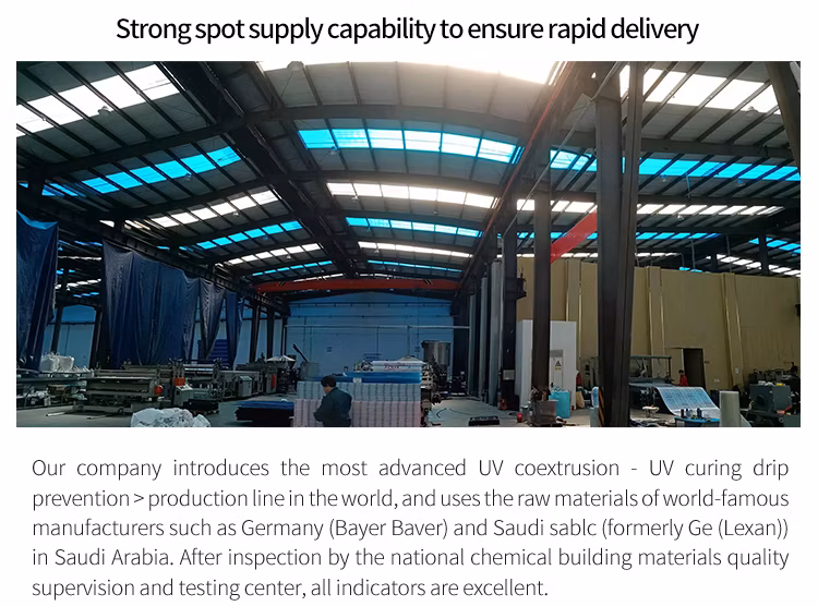 UV-Protected, Blocking 99% UV Rays Corrugated Polycarbonate Plastic Roof Sheet