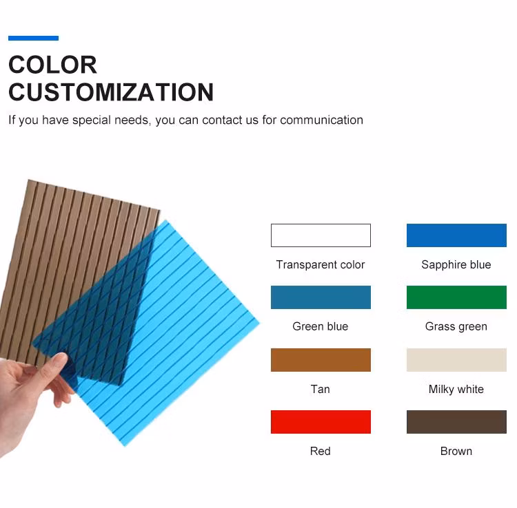 Virginal Raw Material Polycarbonate Double-Wall Sheet for Building