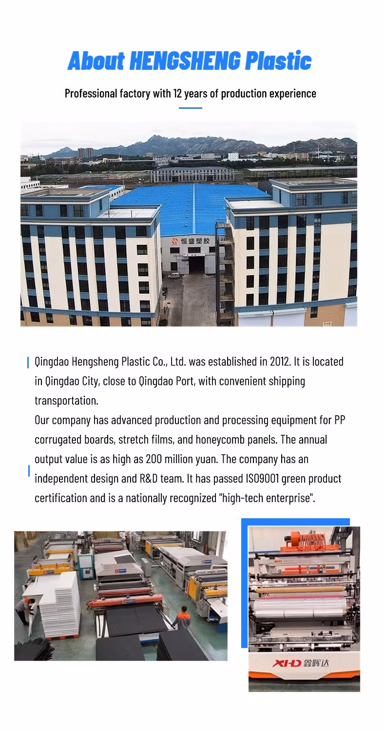 PP Hollow Sheet PP Corrugated Plastic Sheet Corrugated Board