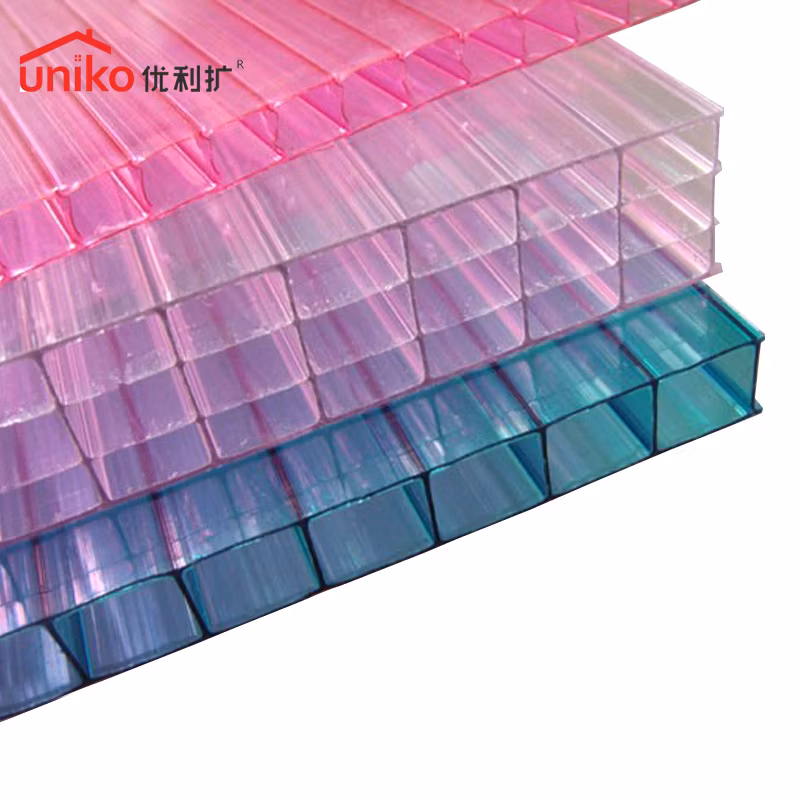 Uniko High Quality Wholesale 2-20mm PC Roofing Transparent Polycarbonate Hollow/Sun Sheet for Lightbox