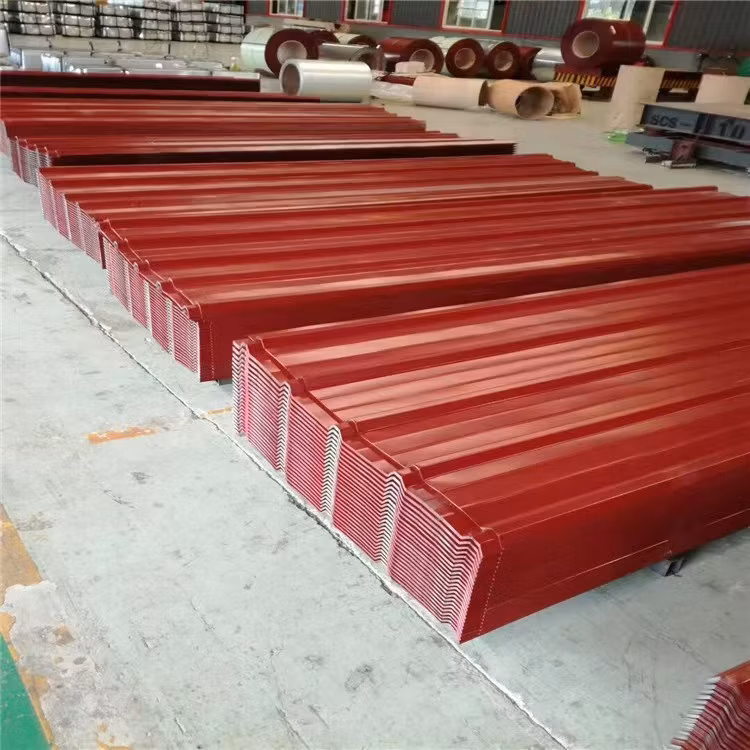 PPGI Construction Tile Color Coated Metal Corrugated Iron Steel Roofing Plate Sheet