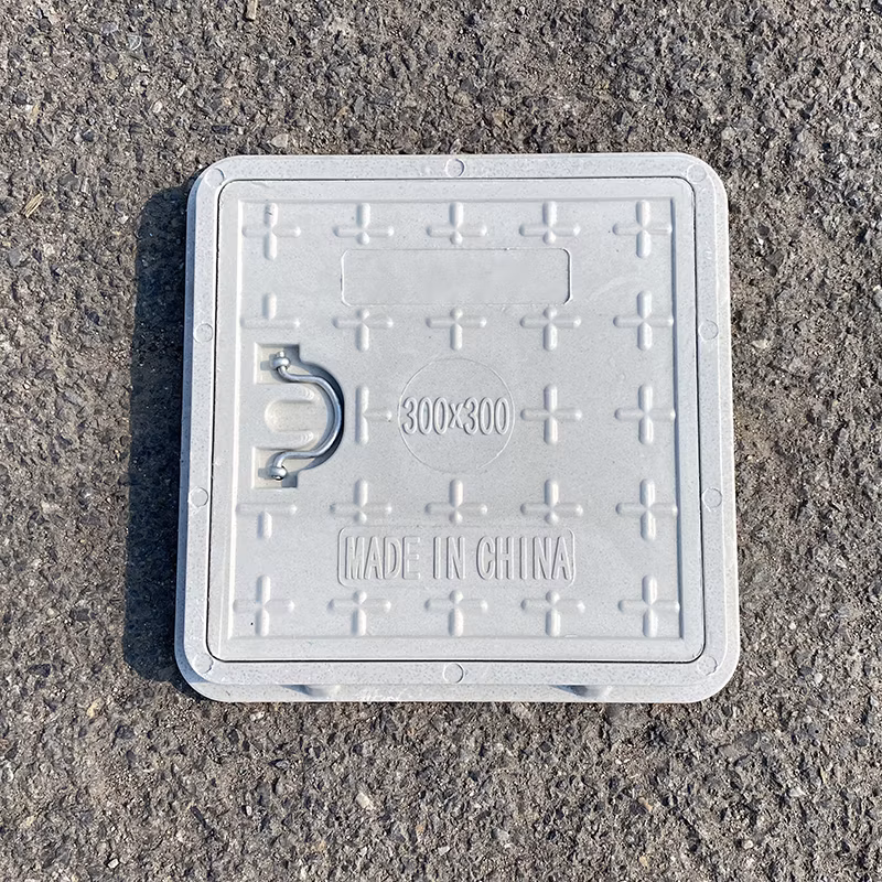 30X30cm Durable Heavy Duty FRP Manhole Cover with Small Handle for Municipal Construction
