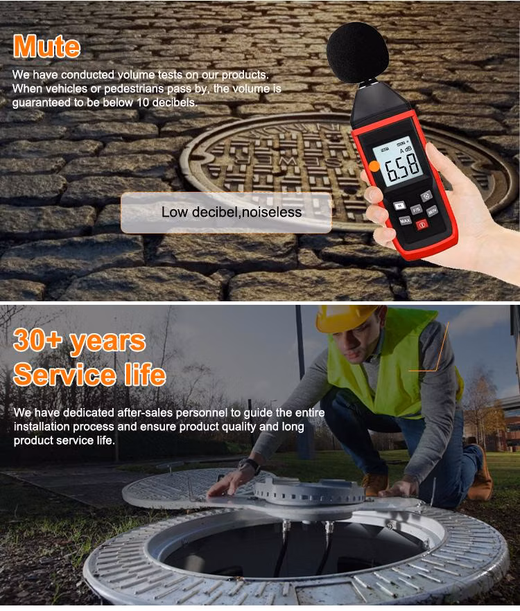 Square Plastic FRP/GRP Sewer Inspection Cover Composite Manhole Cover B125