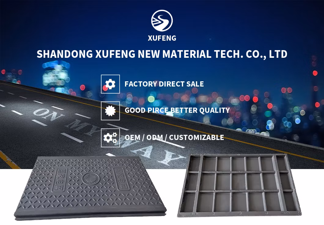 Fiber Glass Composite Manhole Cover Two Covers CMC/SMC Manhole Coveru