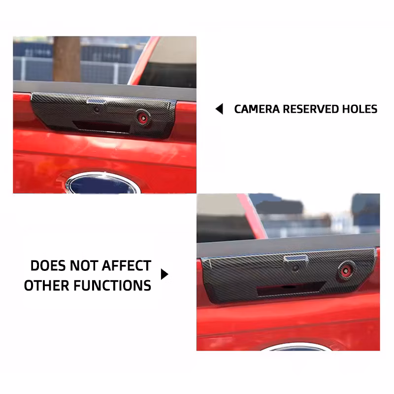 with Camera Hole ABS Plastic Chrome Tailgate Rear Door Handle Bowl Cover for Ford F150 F-150 2021