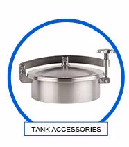 Sanitary Stainless Steel 304 316L Circular Manhole Covers Manway Covers for Tank