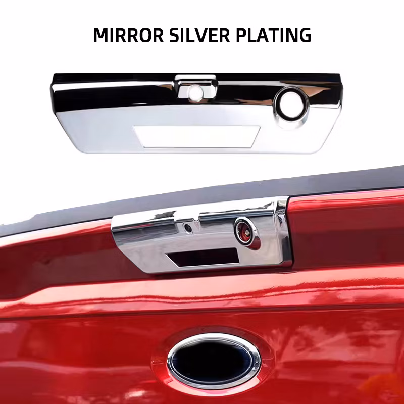 with Camera Hole ABS Plastic Chrome Tailgate Rear Door Handle Bowl Cover for Ford F150 F-150 2021