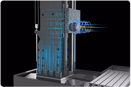 High-Rigidity Linear Control Horizontal Machining Center Horizontal Milling Center for Hard Metals