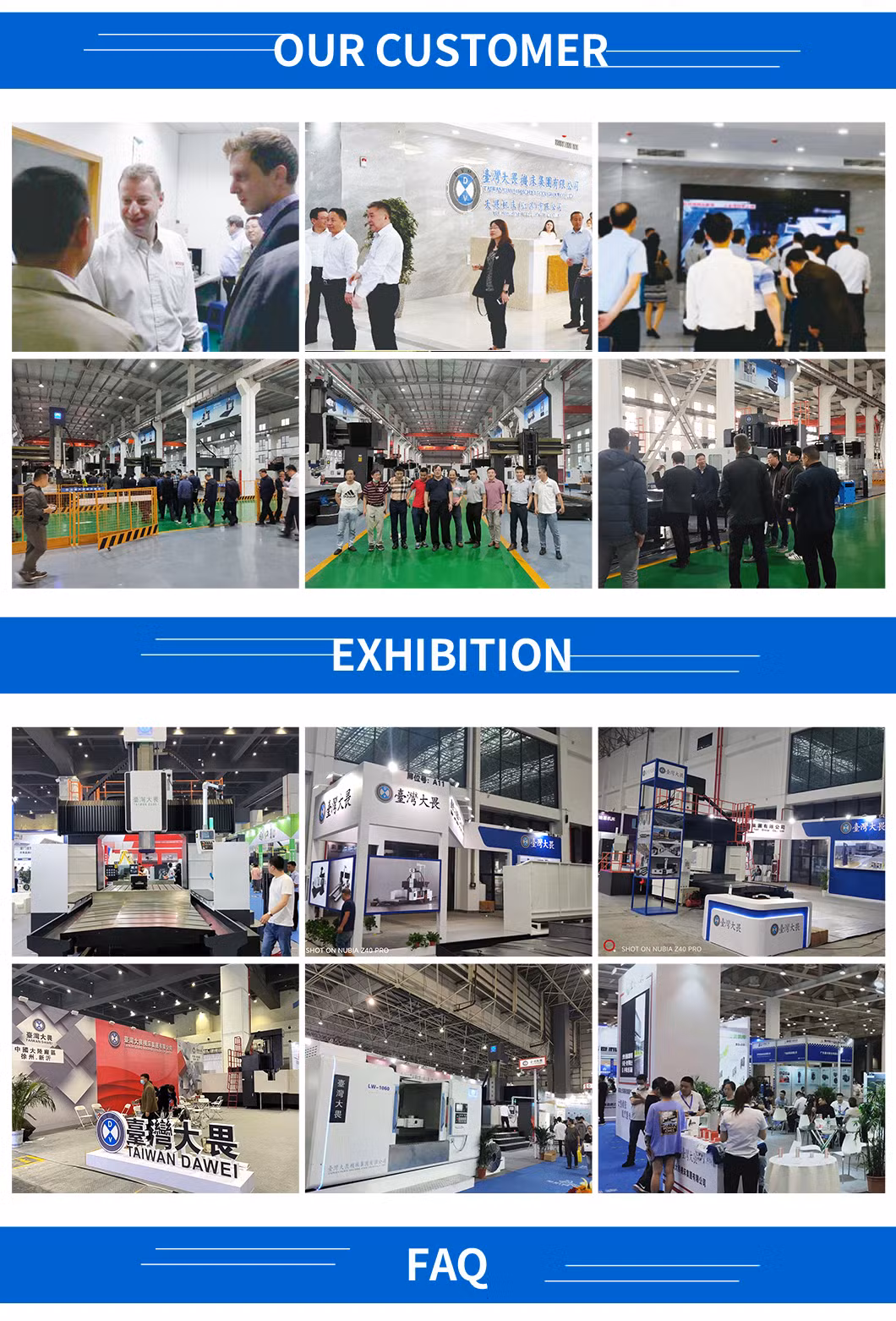 Taiwan Dawei Wholesale Price Heavy Cutting CNC Double Column Machining Center Dvf-6048