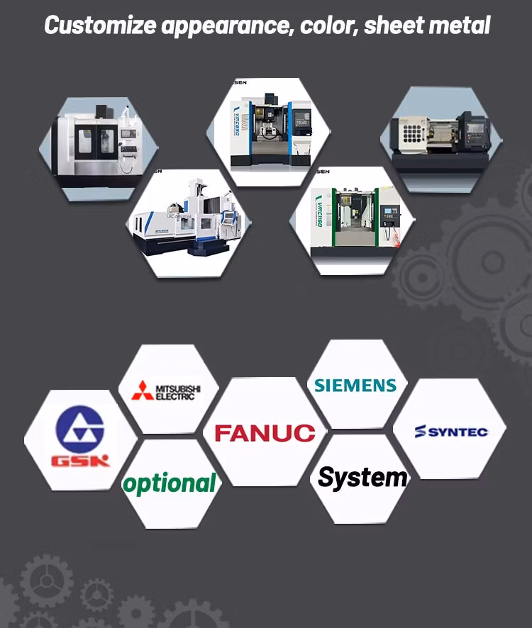China 3axis 4axis Aluminum CNC Milling Machine Heavy Duty Metal Vmc Machine Machining Center