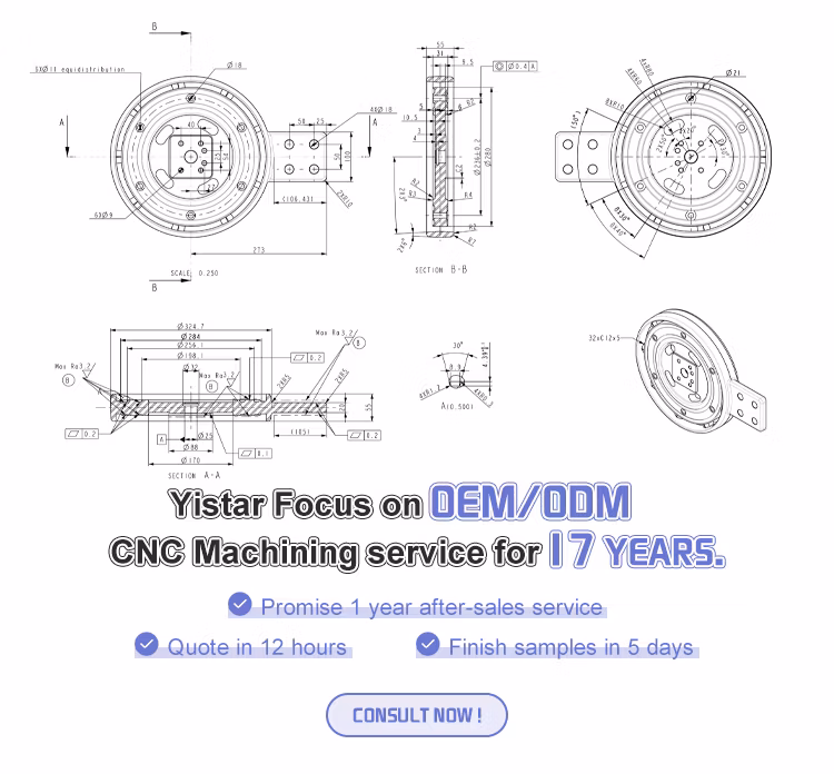 OEM Customized Precision Metal Manufacturing, Aluminum Parts, Stainless Steel, CNC Milling, CNC Machining Services