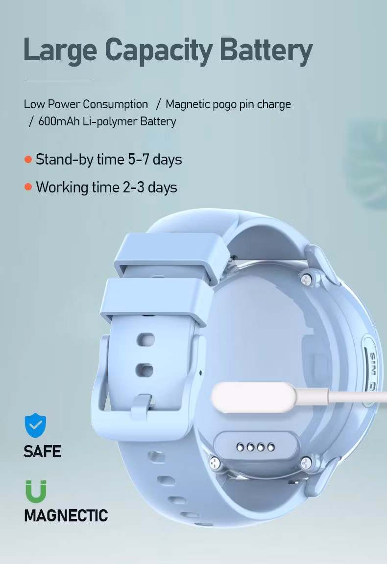 Waterproof Qy15 Kids&prime; Smartwatch 2024 - 1.32&quot; Color Touch Screen, 240280 Pixels, Asr3603s, GSM, 4G, Face Recognition, Safety Monitors