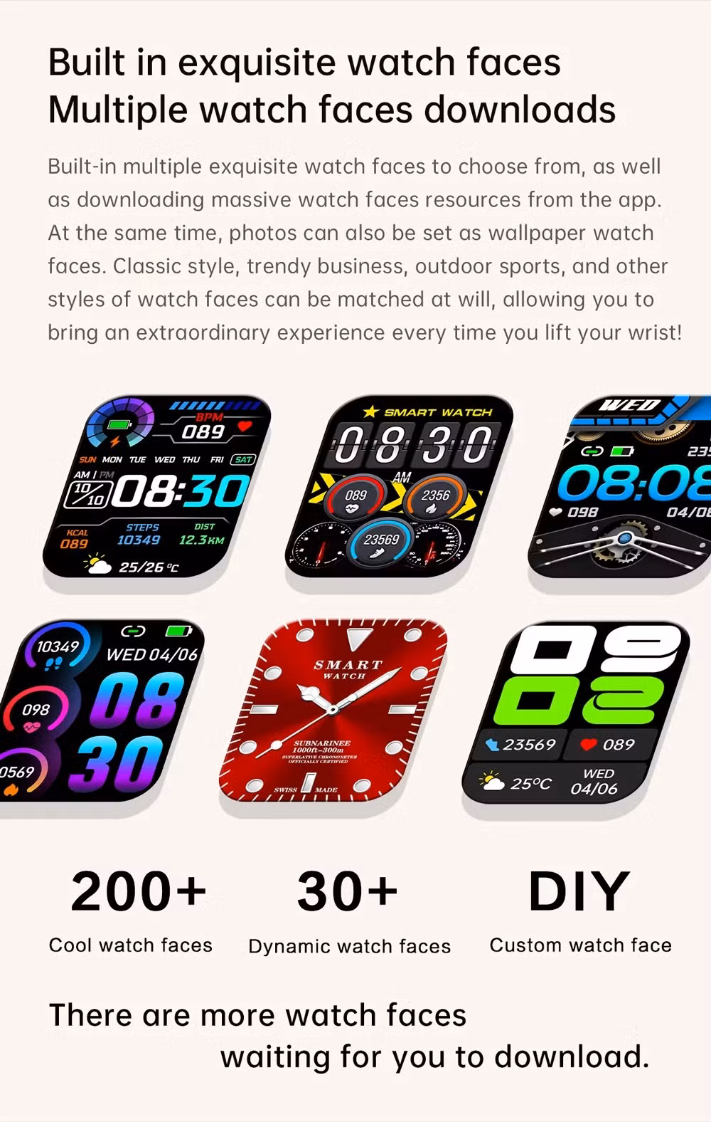 Smart Watch 2024 Men Women 2.01 Inch Custom Watch Face Rotate Button Bluetoooth Reloj Hombre Sports Smarthwhatch