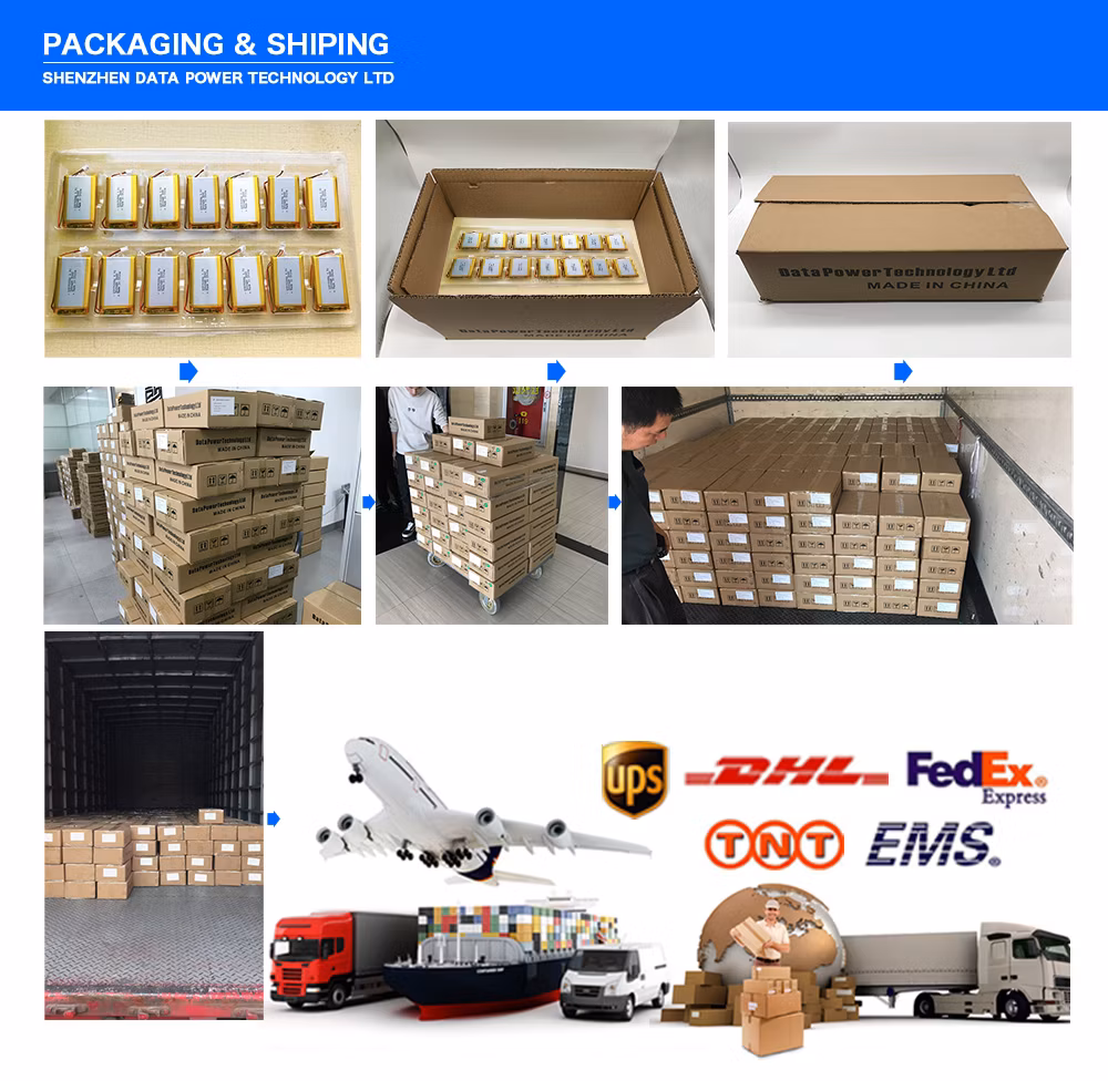 Rechargeable Dtp104065 3.7V 3000mAh Li Polymer Battery for 3c Product