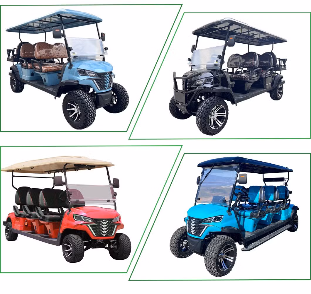 Electric Golf Cart 4 Seater Battery Powered Electric 4X4 Golf Cart with CE