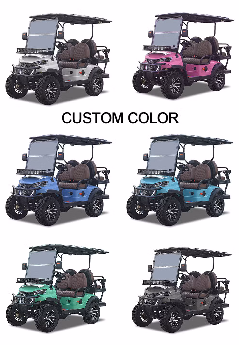 Mini Golf Carts Electric 4 Seat Electric Utility Golf Cart with Front Disc Brake