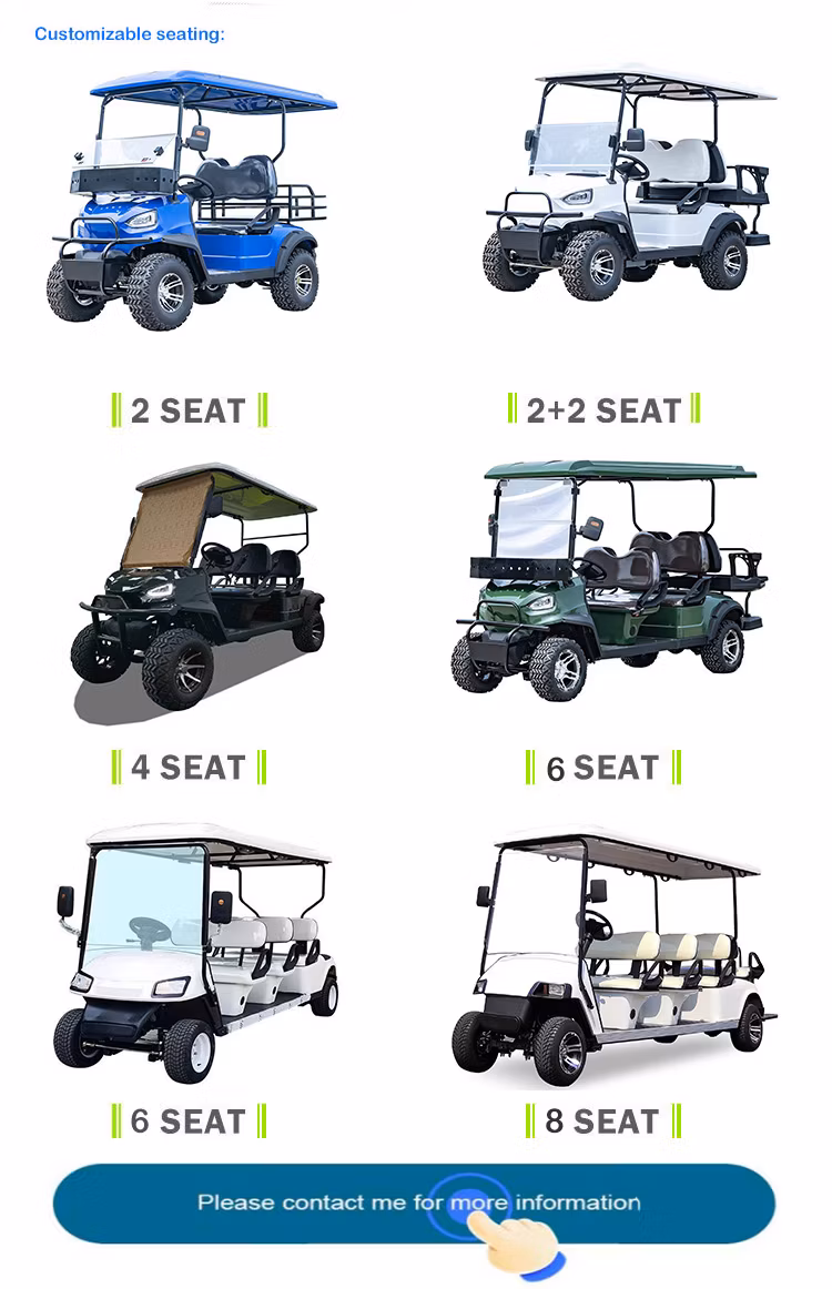 High Grip Retro 2+2 Seater Bubble Car Electric Golf Cart Golf Buggy with Lithium Battery