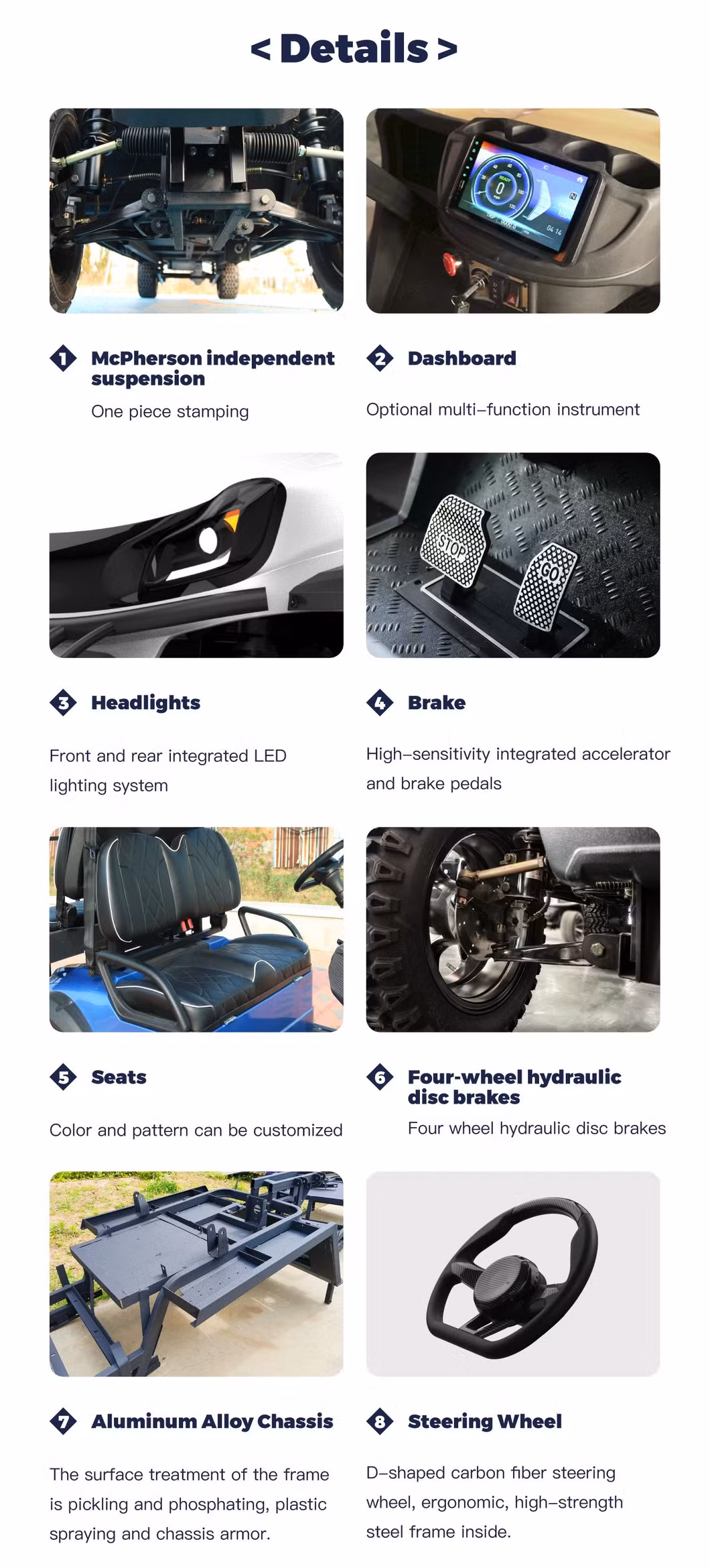 Lsv Kinghike Vehicle Manufacture Electric Buggies Golf Carts with ISO CE Certifications
