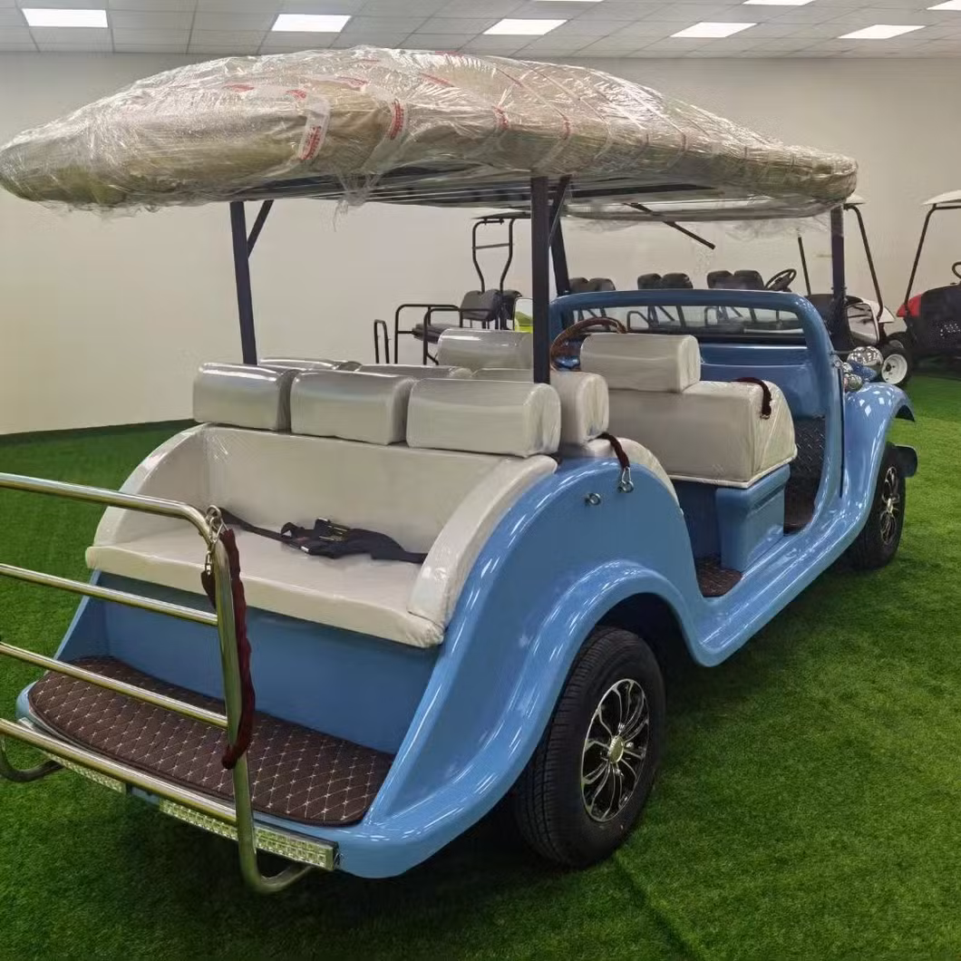 High Grip Retro 2+2 Seater Bubble Car Electric Golf Cart Golf Buggy with Lithium Battery