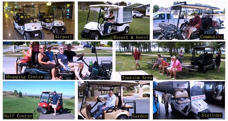High Grip Retro 2+2 Seater Bubble Car Electric Golf Cart Golf Buggy with Lithium Battery