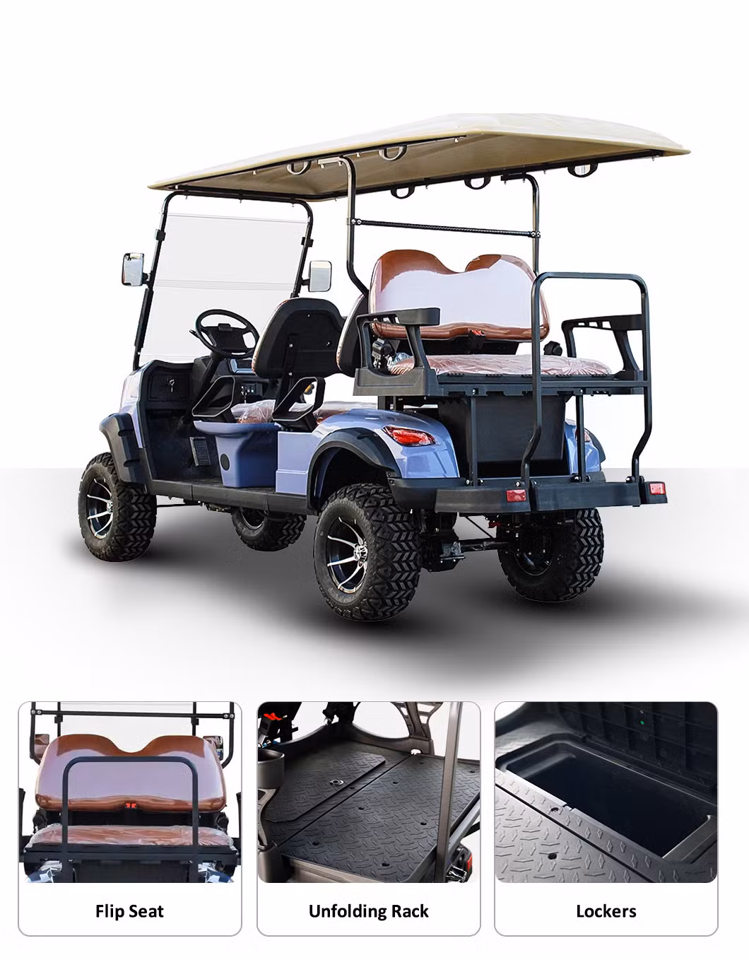 Custom Golf Cart Manufacturers 4 Wheel Drive Golf Cart Made in China China 6 Seater Utility Vehicle Golf Cart