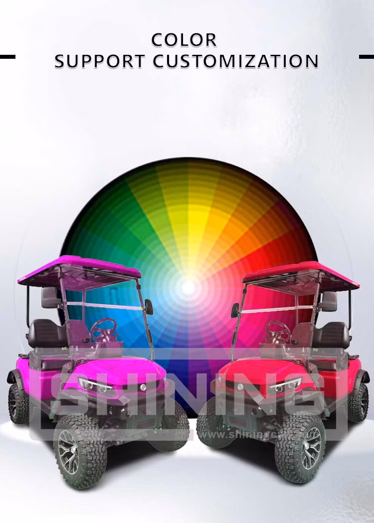 Shining Brand off Road 36 Volt Electric 4X4 4 Seat Lithium Battery Operated Golf Cart