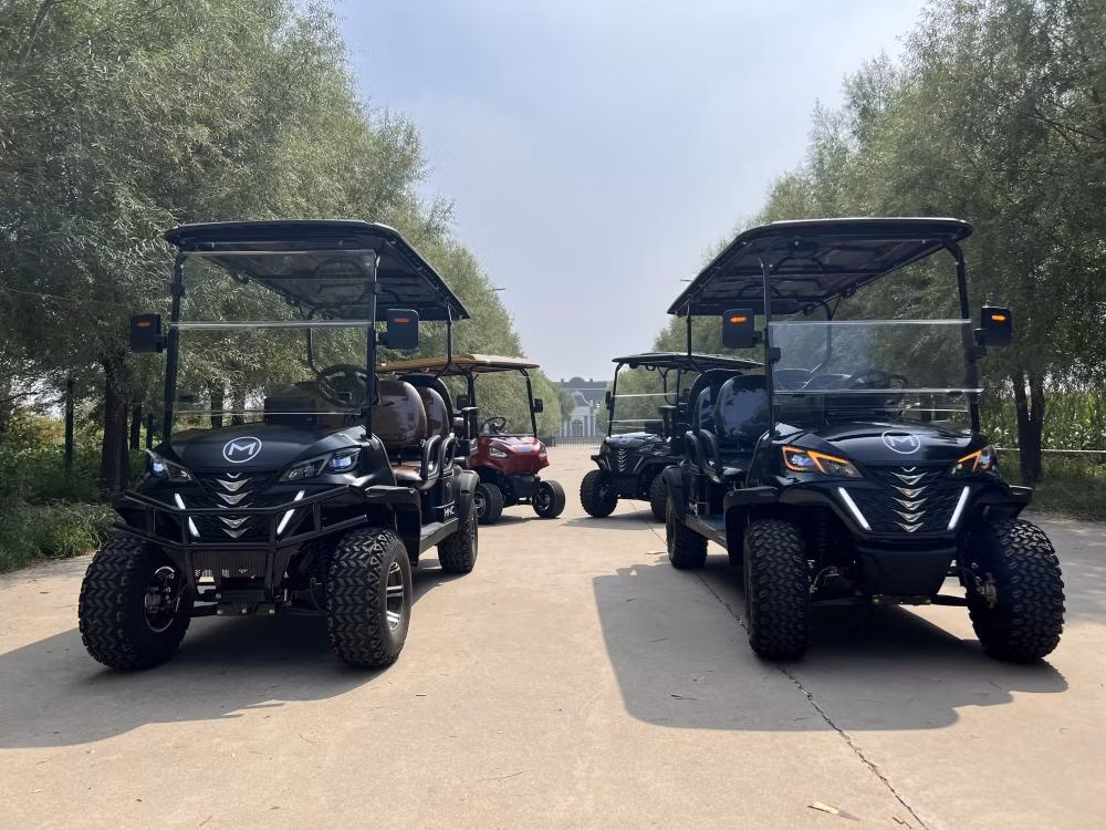 Custom Made New Model Comfortable Folding Golf Scooter 4 Seat Club Sightseeing Golf Car 48/60/72V off-Road Electric Golf Carts