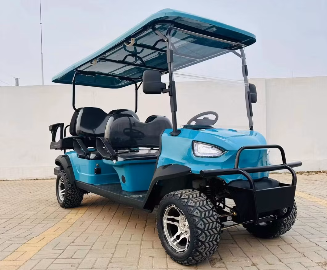 Electric 4 Wheel Drive Golf Cart Buggy Single Seat 48 Volt Batteries Golf Carts
