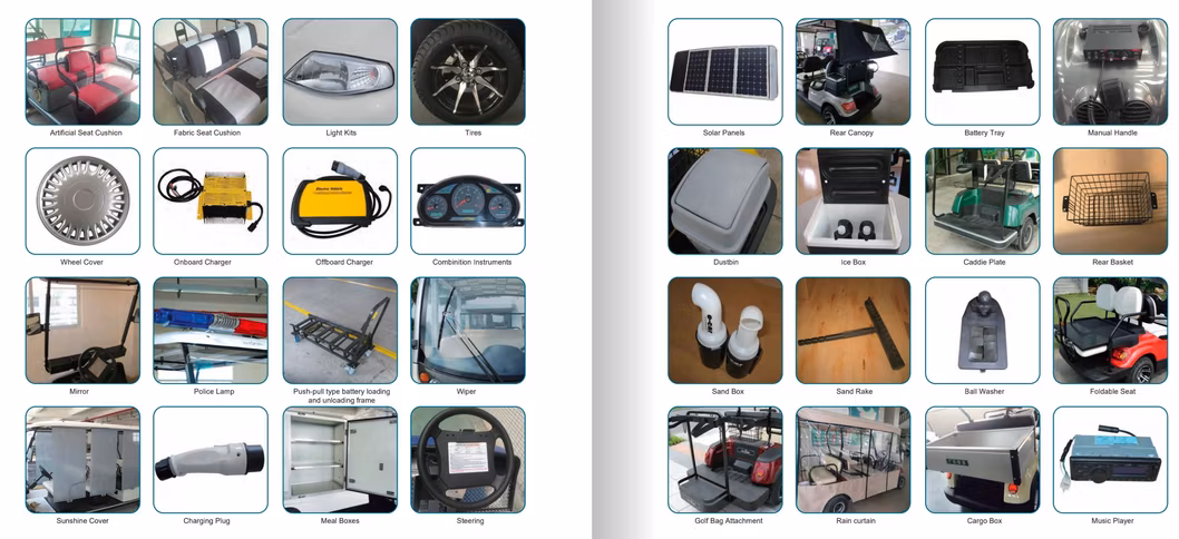 25km/H Forward Speed 5.5m Braking Distance 4 Passengers Vehicle Golf Cart (LT-A617.2+2G)