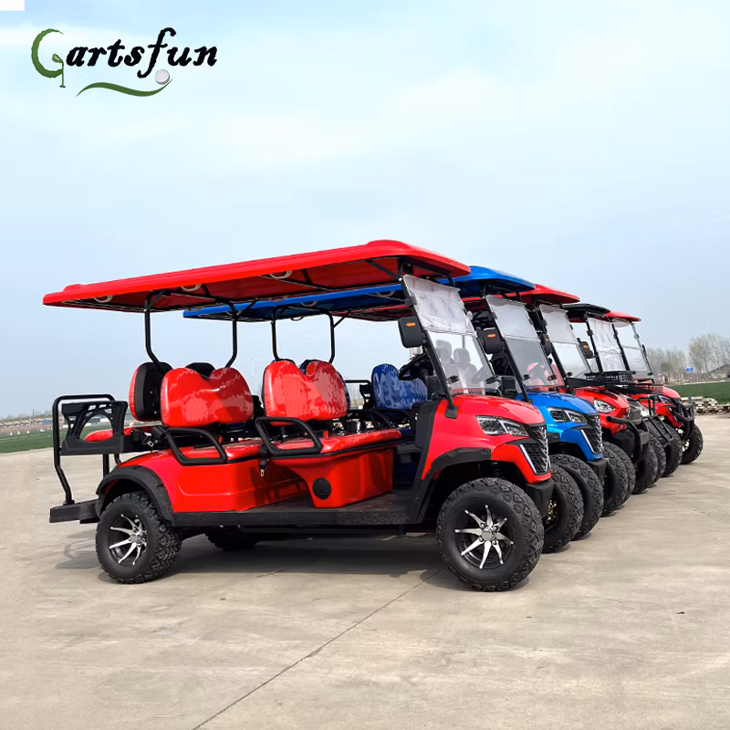 Electric 4 Wheel Drive Golf Cart Buggy Single Seat 48 Volt Batteries Golf Carts