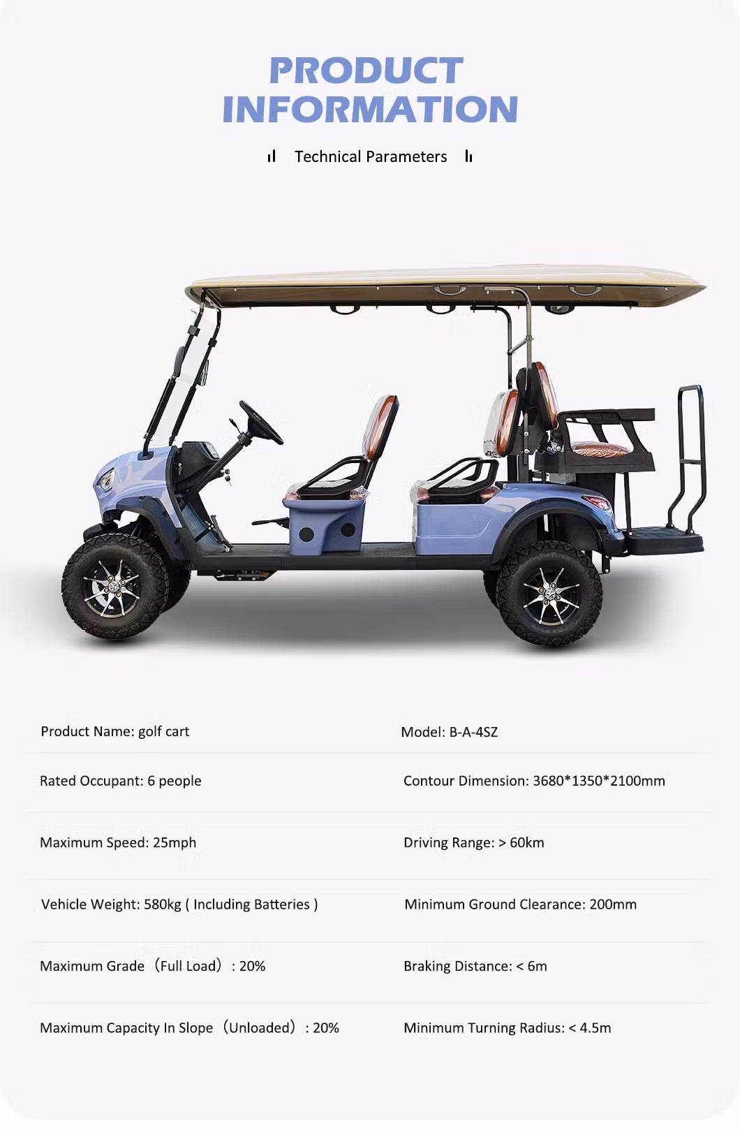 Custom Golf Cart Manufacturers 4 Wheel Drive Golf Cart Made in China China 6 Seater Utility Vehicle Golf Cart