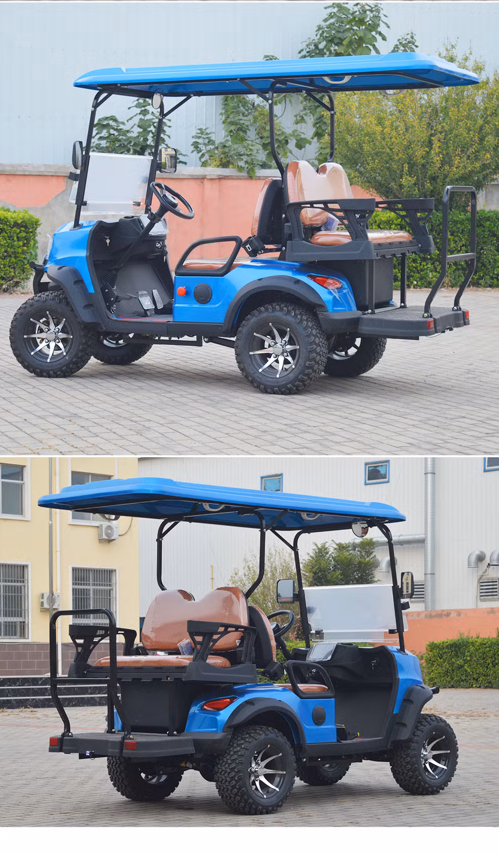 New Golf Cart 4-Seater 72V Lithium Battery Golf Cart Lsv Street Legal Lift off-Road Tires