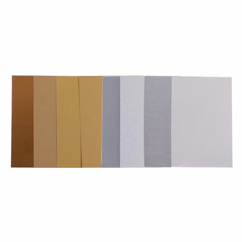 0.5mm 1.0mm Thick Color Blank Gold Black Silver Rose Gold Blue Red Anodized Aluminium Plate Sheet Cards Sheet for Decoration