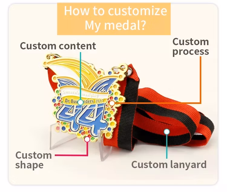 No Minimum Cheap Custom Souvenir Enamel 3D Logo Trophy Award Gold Metal Military Judo Football Soccer Run Race Triathlon Marathon Running Karate Sport Medal