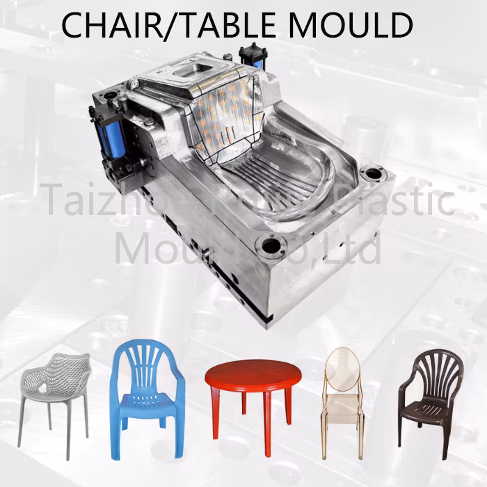 Sample Customization Injection Mold Maker Large Rattan Design PP Garden Plastic Table Stool Chair Mould