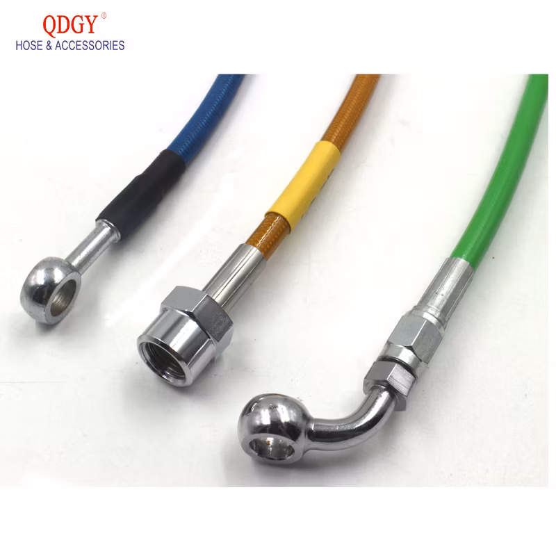 Motorcycle Electric Vehicle Brake Hose Modification M10m8 Steel Throat Brake Oil Pipe Auto Brake Parts