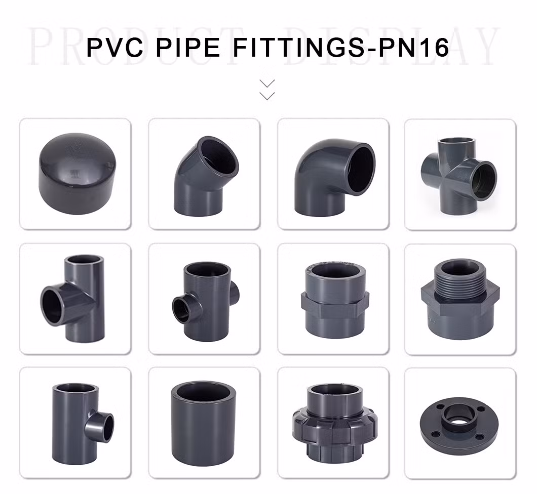 UPVC Pn16 DIN Standard Flange Coper Threaded Y Type Pipe Fitting Union with Rubber Ring