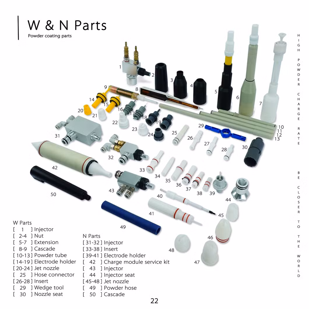 N Tube Powder Bar Mount Auto 1097524/ Seal Tube Powder 1097527 for Encore Powder Coating Gun