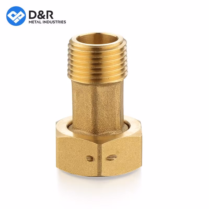 D&R Good Price Popular Types Fittings Brass Straight Connector Pipe Fitting Pex Copper Lead Free Brass Push Fittings