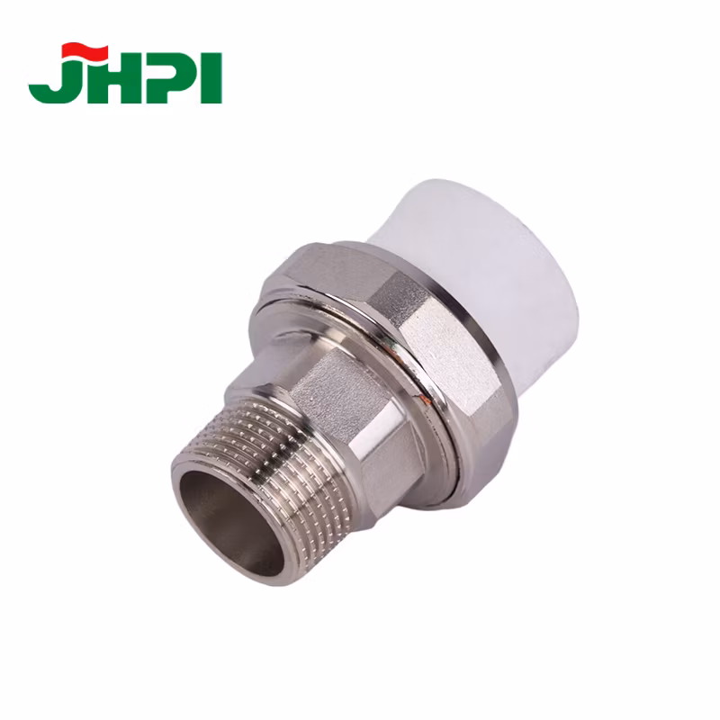 White PPR Plastic Water Pipe Male External Thread Union Pipe Fitting