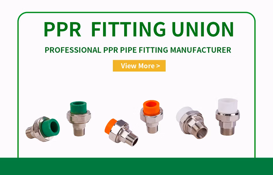 White PPR Plastic Water Pipe Male External Thread Union Pipe Fitting