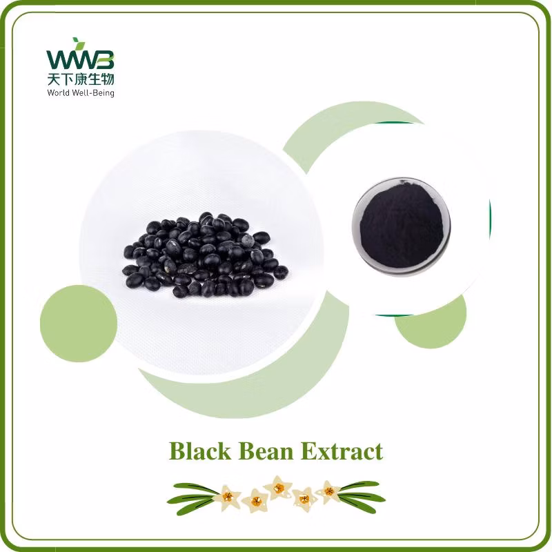 Hunan World Well-Being Factory Direct Supply ISO/FDA Natural Colors Nutritional Supplements Skin Care Product 1%-25% Anthocyanins Black Bean Extract