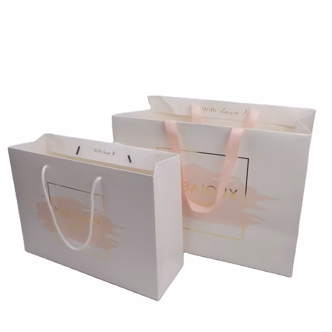 Double Open Paper Bag Wide Opening Square PE Film Oil Proof Donuts Hot Dog Hamburger Sandwich Packaging Paper Bags