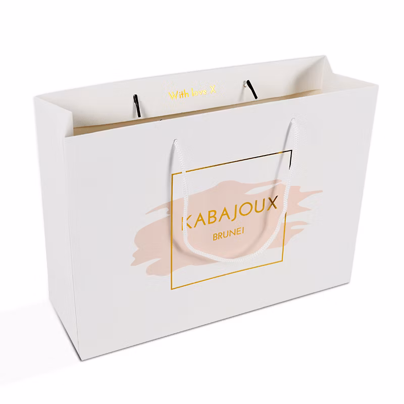Double Open Paper Bag Wide Opening Square PE Film Oil Proof Donuts Hot Dog Hamburger Sandwich Packaging Paper Bags