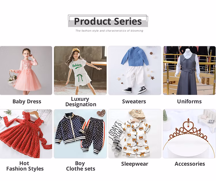 Children Girls Casual Party Dress Print with Crepe Sleeves and Cotton Tulle