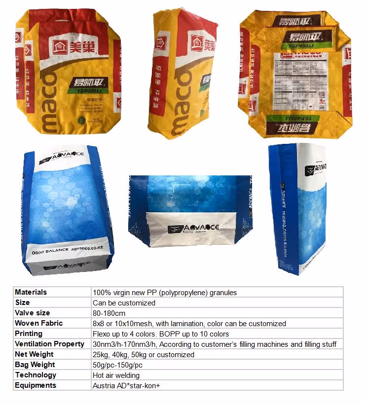 Manufacturer Price Recyclable 25kg Self Sealing Sea Salt Sugar Food Additives Packaging Bag