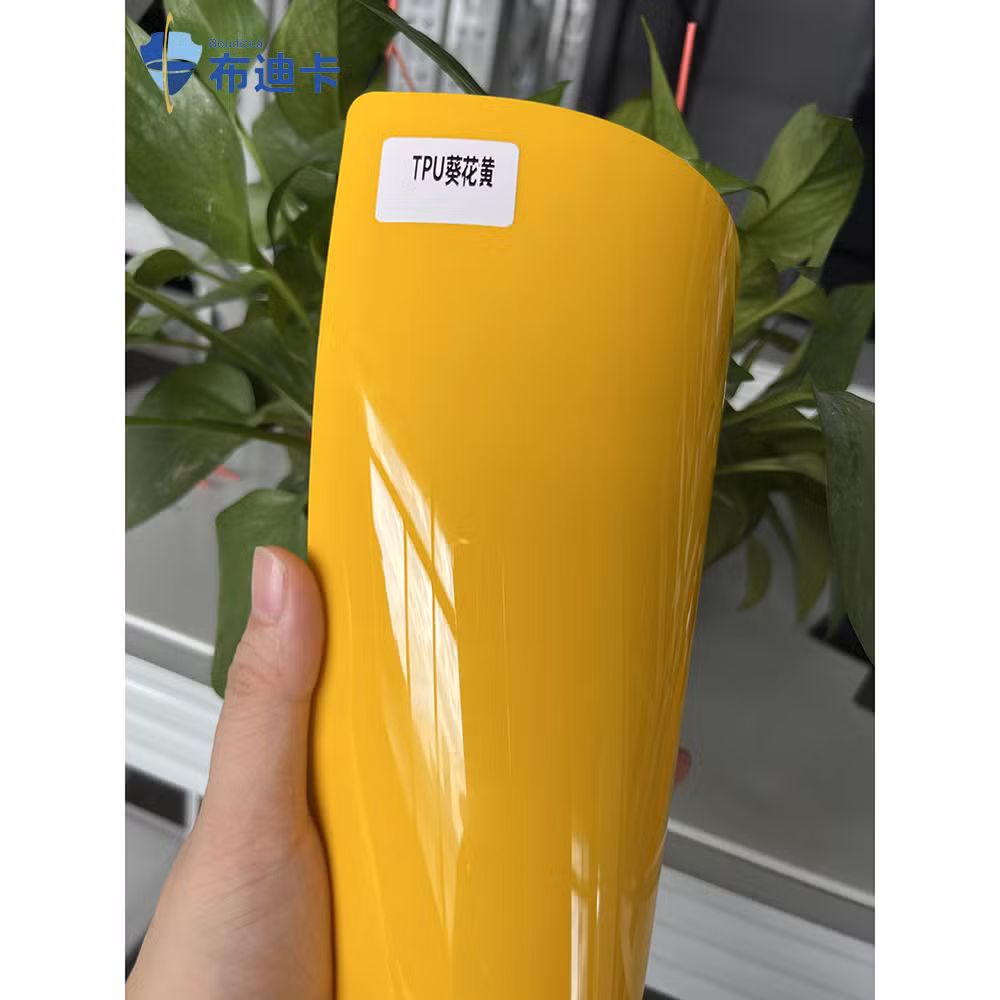 Car Body Hotmelt Adhesive Sticker Wrapping TPU Sunflower Yellow Color-Changing Paint Protection Anti Scratch Film